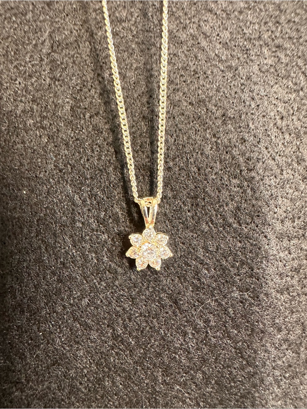 Silver tone Floral CZ Pendant Necklace - Elegant Women's Jewelry